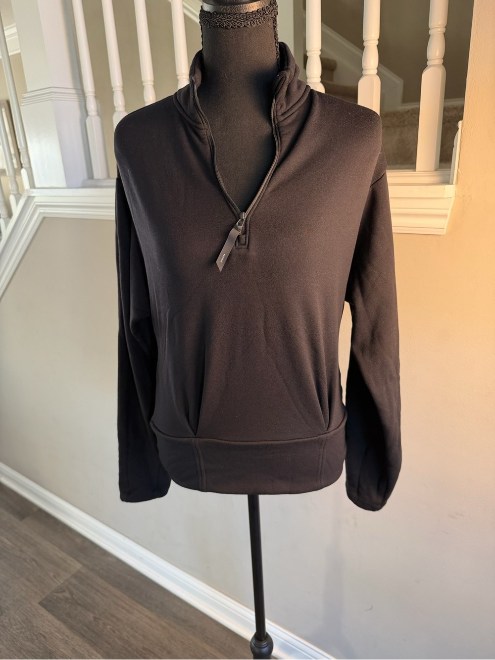 Athleta Black Quarter-Zip pull over